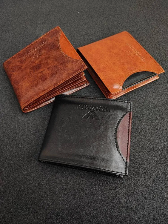 کیف پول مردانه چرم مصنوعی مدل کتابی
