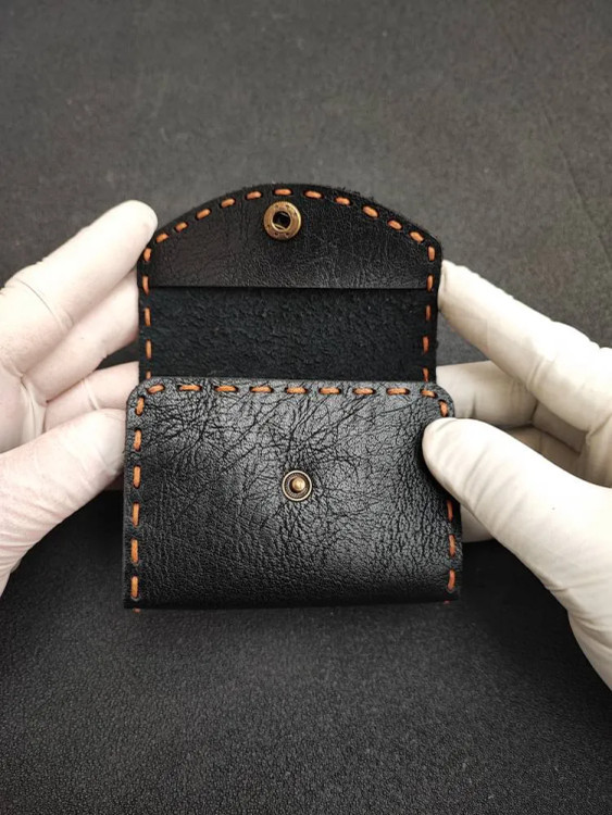 کیف کارت چرم دست دور