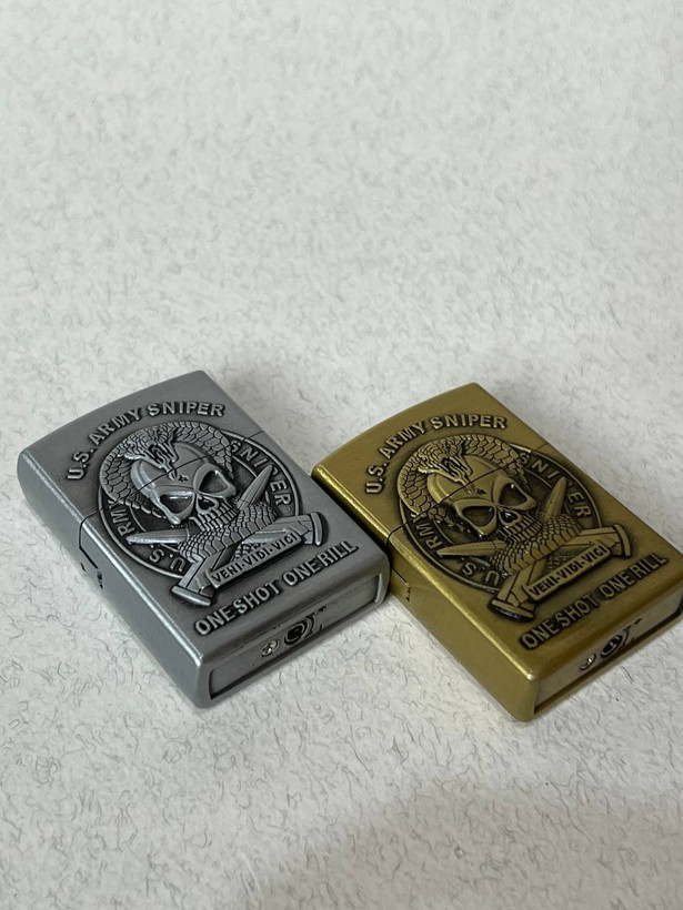 فندک گازی طرح زیپو لایتر (LIGHTER) طرح اسنایپر و تکتیرانداز ارتش | فروشگاه بارزار