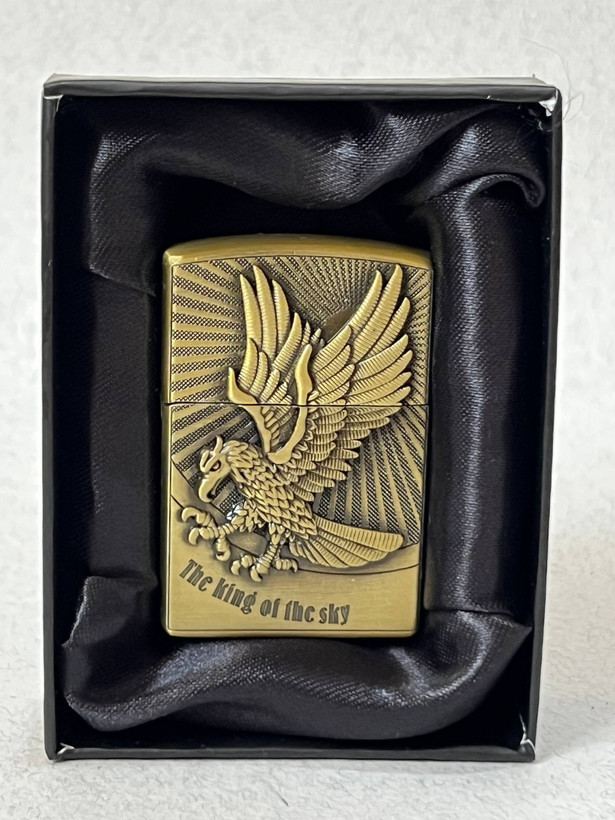 فندک گازی طرح زیپو لایتر (LIGHTER) طرح عقاب پادشاه آسمان در دو رنگ | فروشگاه بارزار