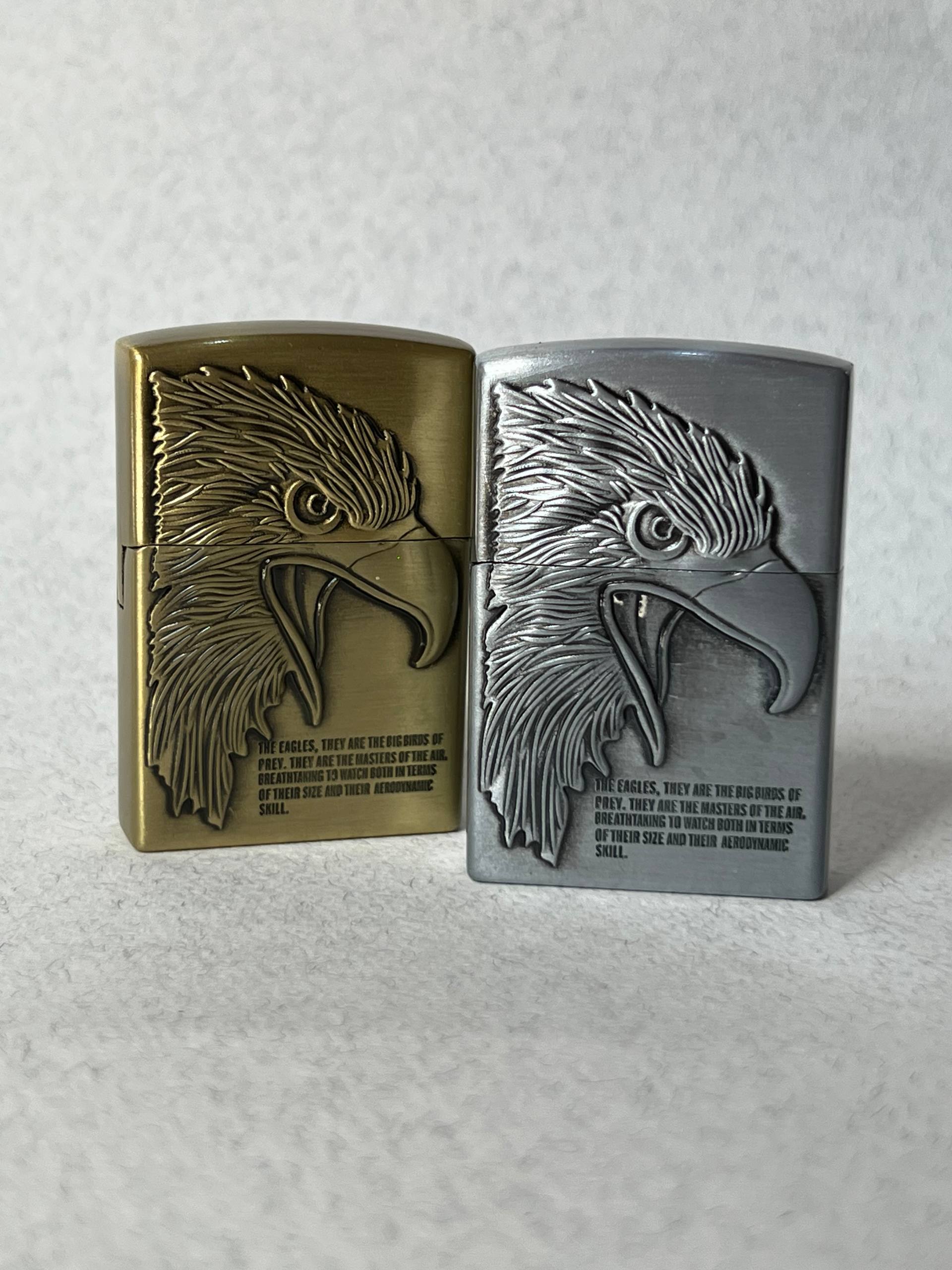 فندک گازی طرح زیپو لایتر (LIGHTER) طرح برجسته سر عقاب در دو رنگ | فروشگاه بارزار