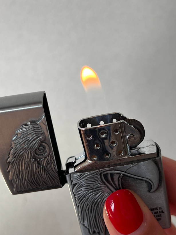 فندک گازی طرح زیپو لایتر (LIGHTER) طرح برجسته سر عقاب در دو رنگ | فروشگاه بارزار
