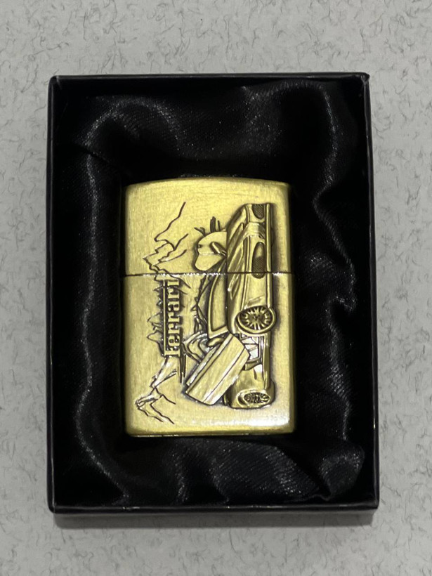 فندک گازی طرح زیپو لایتر (LIGHTER) طرح فراری اسپرت در دو رنگ | فروشگاه بارزار