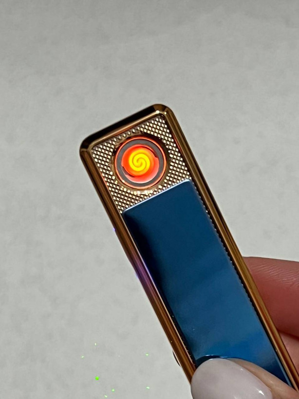 فندک المنتی برند گیگر (GIGER) مدل کشویی شارژی USB رنگ آبی | فروشگاه بارزار